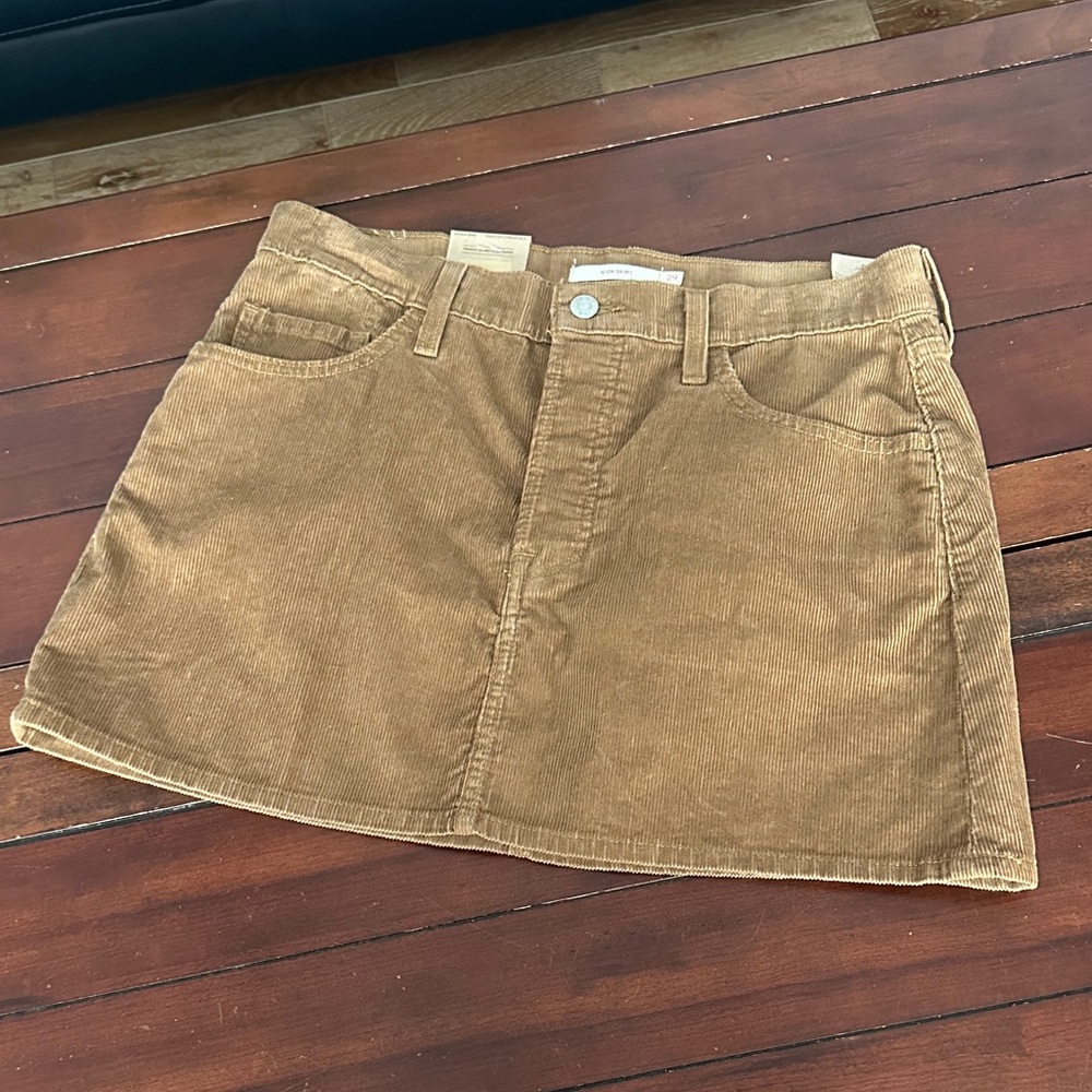Levi's Brown Corduroy Mini Skirt